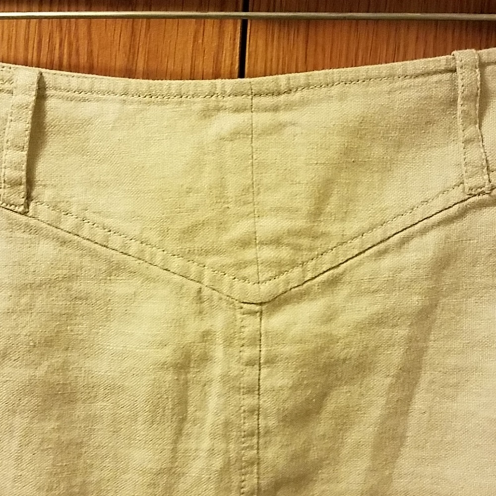 High Waist 'Safari' Linen Pencil Skirt - Picture 2 of 5